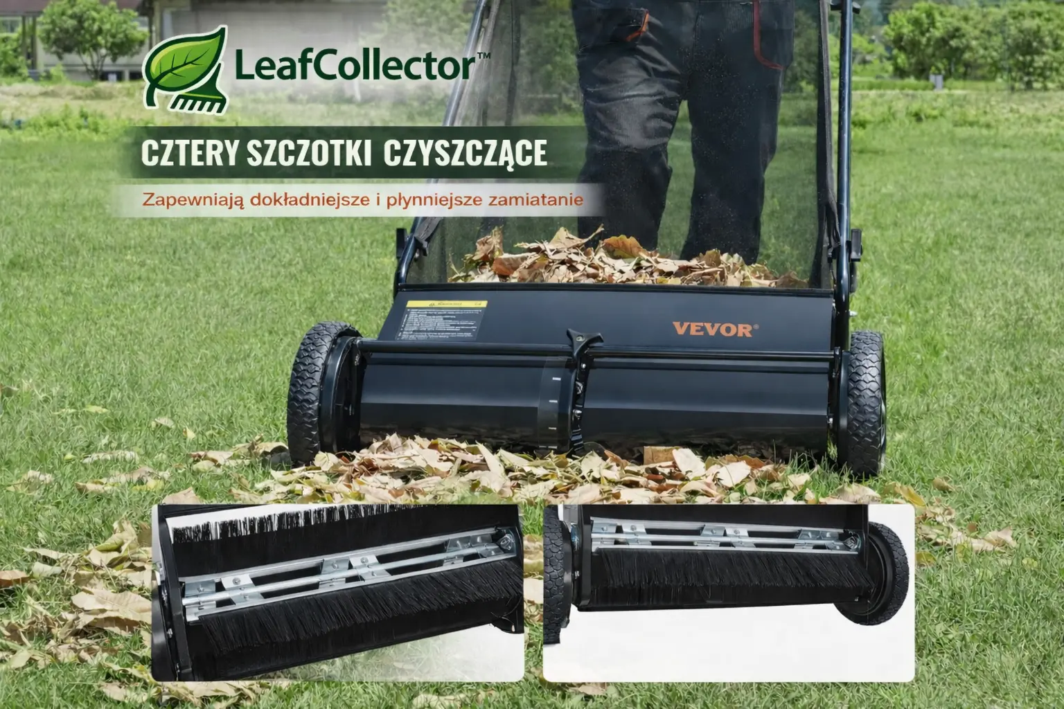 LeafCollector™ – Zamiatarka do Liści z Koszem