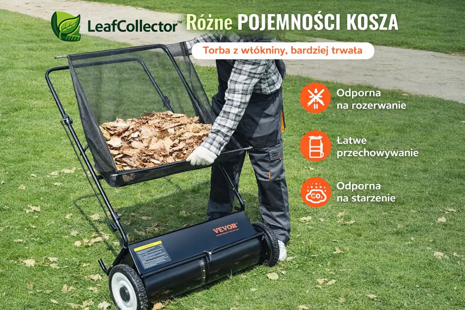LeafCollector™ – Zamiatarka do Liści z Koszem