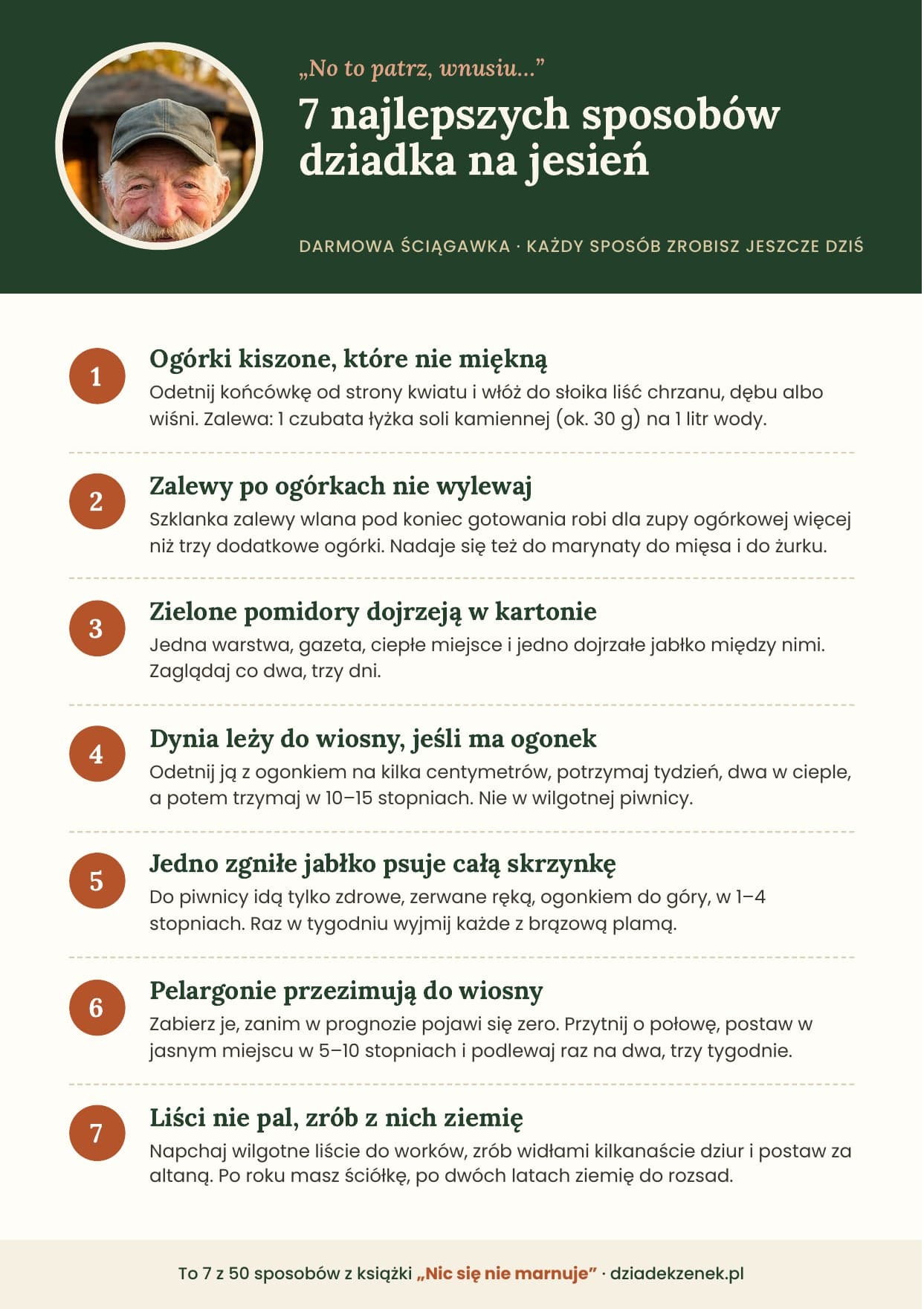 Darmowy poradnik: 7 najlepszych sposobów dziadka na jesień (PDF)